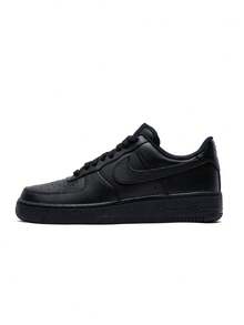 Nike Giày thể thao nam Air Force 1 Classic, thân giày bằng da trơn có hộp ngón chân đục lỗ và cổ giày đệm khí để chơi trên sân và mặc hàng ngày CW2288-001 - đen - Xem 1