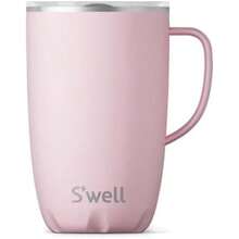 S'well - Taza de acero inoxidable con asa, 12 onzas, , recipientes aislados aspiradora de triple capa, mantiene las bebidas frías y calientes durante más tiempo, última intervensión(rosado (Pink Topaz) 473,18ml) - Multicolor - Ver 2