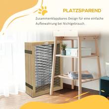 PawHut Wooden Dog Gate, 8-Panel Folding Door, Stair Gate 375x44x70cm For Home - 1 - View 5