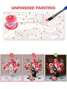 Bộ tranh tô màu theo số phong cảnh đường phố Giáng sinh - Tranh canvas tự làm dễ dàng, ý tưởng trang trí nhà hoàn hảo & quà tặng sáng tạo - Nhiều màu - Xem 8