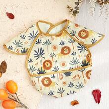 1Pc Mess Proof Baby Bib - Flip Pocket Waterproof Baby Apron - Great Travel Bib For Baby Eating - Baby Food Bibs - Multicolor - View 13