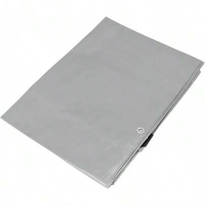 LT-47, Lona reforzada, 4 x 7, gris, cubierta plástica, Paquete con 1 pieza