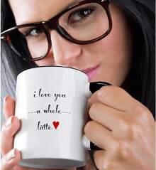 Taza 3dRose "Te Amo Todo Un Latte", Negra, 11 oz - Multicolor - Ver 3