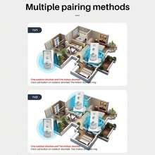 Wireless Intercom Doorbell 1500 Meters 2 Charging Methods Intercomunicador for Home Security - Negro - Ver 5