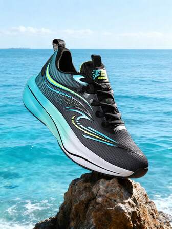 （已售出200多双）Milikuyou 男士休闲运动鞋，适合日常穿着、长跑、短跑、休闲跑、速度训练，是学生或男士的理想礼物，颜色鲜艳，尺码39-48（不规则手绘鞋底，不对称图案）