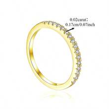 KAHOOT 925 Sterling Silver Full Moissanite Ring Gorgeous Romantic Jewelry Gift Suitable For Valentine's Day Wedding Engagement Banquet Party