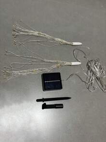 2个/4个悬挂式太阳能户外烟花灯，180/240颗LED闪烁星爆球灯，暖白/多色，8种模式铜线仙女灯，适用于花园/圣诞节/派对露台、遮阳伞、屋檐、花园、树木、帐篷（500mAh） - 太陽能 - 查看 13