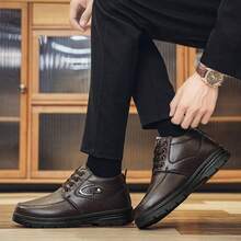 Men's Winter Boots, Thermal Lining, Warm And Comfortable, Sole, Round Toe Design, Suitable For Outdoor Camping And Casual Wear - Winter Shoes, Cold Weather Gear, Fashionable Boot Design, Durable Traction Footwear. - Brown - View 9