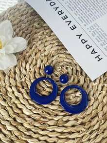 Vibrant Colorful Rainbow Design Earrings, Popular African Festival Holiday Fashion Earring Studs