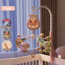 A Set Pink Baby Bed Bell, Cartoon Shape, Electric Rotating With Light And Music, Cartoon Deerlet Electric Rotary Musical Bed Bell Suitable For Everyday Use,Some Parts Are Sent Random - Pink - View 10
