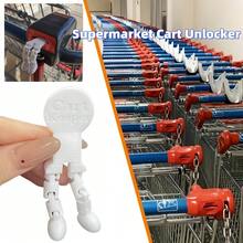 3pcs Creative Shopping Cart Token Keychain/Cart Unlock Charm, Durable Plastic Cartoon Character Design, Portable & Reusable, Perfect For Supermarket Shopping Cart Token Unlock - Halloween And Christmas Gifts - Multicolor - View 4