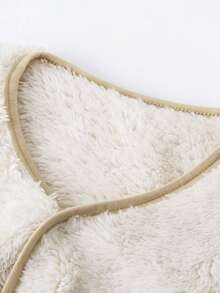 mini bala Young Girl Reversible Fleece Vest Boys Girls Warm Winter Layer - Light Khaki - View 6