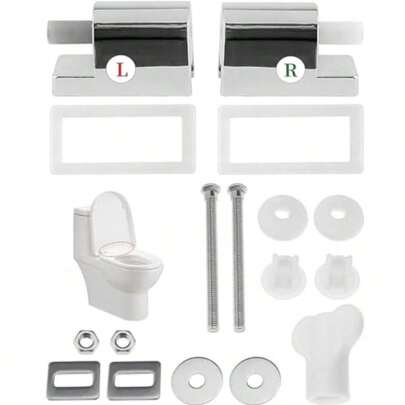 Toilet Seat Hinges Replacement Set Metal Alloy Soft Close Universal Fit Left And Right