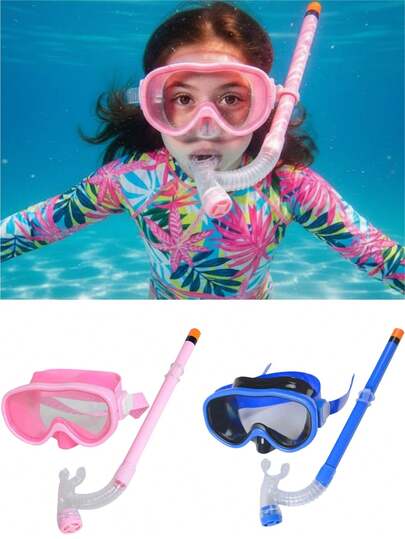 Kids & Adults Snorkeling Set - Anti-Fog Swim Goggles, Diving Mask And Snorkel Tube, Suitable For Swimming And Snorkeling