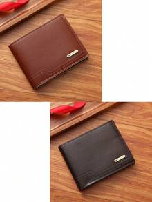 1-2pcs Men's PU Leather Wallet, Large Capacity And Multiple Card Slots, Can Store Large Bills, Simple Coin Pocket, Credit Card, Bank Card, ID Card Photo Slot, Business Casual Style, An Ideal Gift For Men's Birthday Or Partner Suitable For Teen Summer Casual Outdoor Athletic Or Vacation Travel Or Graduation Gifts Or Birthday Dress Accessories - Multicolor - View 20