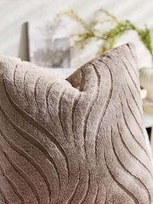 波西米亚风柔软舒适仿羊毛绒抱枕套，米色，适合卧室和客厅装饰，多种颜色可选，不含枕芯（1个，2个可选） - 米色 - 查看 5