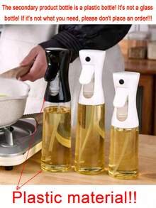1 Bottiglia spray in plastica, design della testina a pressione nera, grande capacità di stoccaggio, nebulizzazione uniforme, adatta per friggere bistecche, controllo preciso dell'olio, molto adatta per casalinghe e appassionati di cucina, utensili da cucina, bottiglia spray, bottiglia spray per olio d'oliva, bottiglia spray, accessori da cucina, cucina, bottiglia per olio da cucina, ugello spray, bottiglia per olio, Marchio Smeag, regali di Natale, Natale, decorazione da cucina, articoli essenziali per Natale, decorazioni natalizie per la casa