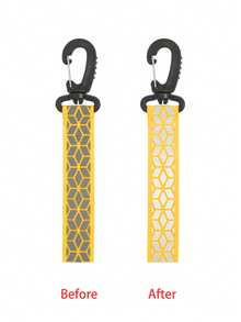 1个/2个反光钥匙扣，夜间高可见度，耐用双面织带，适合户外运动、跑步、骑行