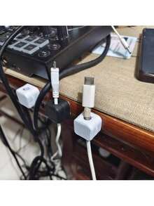 Magnetic Cable Storage Bracket, Fixed Plug, Buckle Type Sorting Buckle Storage Device, Home Magnetic Cable Storage Device - White - View 3