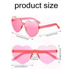 17pcs Stylish And Fun Heart-Shaped Frameless Glasses, Versatile And Sophisticated Color Scheme, Perfect For Bachelor/Bachelorette Parties, Weddings, Birthday Parties, Or Everyday Outfits And Photo Accessories.