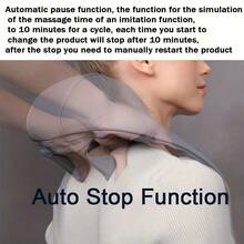 Neck, Shoulder, Waist, Leg Massager With Acupressure, Electric USB Rechargeable Massage Pad Pillow - Suitable For Home, Office, Travel - Grey - View 4