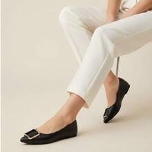 Women's Comfort Elongated Sneakers - màu đen - Xem 5