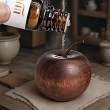 Natural Wooden Aroma Diffuser - Apple Shaped Essential Oil Diffuser, Elegant Brown Wooden Grain, No Open Flame, Fully Automatic Diffusion System, Suitable For Home, Car, Office - Excellent Air Freshener And Holiday Gift (For Essential Oils, No Heating/No Open Flame) - Suitable For Bedroom - Multicolor - View 5