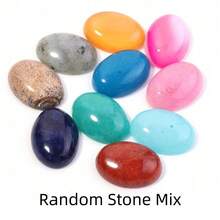 5-10pcs/Pack Oval Natural Stone Gemstone Cabochons Random Mixed Agate, Jade, Elegant Vintage DIY Jewelry Craft Supplies, Suitable For Necklace, Ring, Bracelet, Jewelry Making, Embellishment