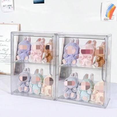 透明 | アクリル製 モダン 透明 ダストプルーフボックス | フタ付き収納ディスプレイラック、ビューイングウィンドウ | フィギュアの展示に