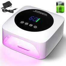 LIMEGIRL Lampu UV Kuku Profesional Kapasitas Besar, Cocok untuk Kuku Panjang, Lampu Pengeringan Cepat Isi Ulang dengan Baterai 2000mAh, 3 Pengaturan Timer dan Sensor Otomatis, Kompatibel dengan Gel Polish dan Kuku Akrilik, Untuk Penggunaan di Rumah dan Salon, Putih - Steker Tipe AS A (110-127V) - View 8