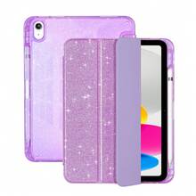 IPad Protective Case With Pen Slot, Compatible With IPad A16/2025, IPad 11th/10th Gen, Suitable For IPad Air 11/M3/M2 Smart Protective Case, Shiny Shell, Also Compatible With IPad Air 4/5 - Mauve Purple - View 10