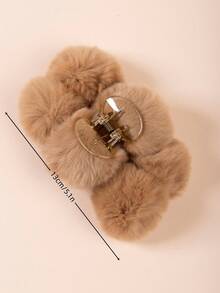 3 piezas Pinzas para el cabello con bolas de pelo de conejo de invierno para niñas, Scrunchies con orejas de gato esponjosas, Accesorios lindos para el cabello de niños, Adecuados para uso diario