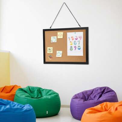 Pinnwand 407 x 559 mm oder 559 x 864 mm, Pinnwand mit Holzrahmen, Pinnwand, Korkwandpaneel – inklusive Befestigungsmaterial und Drucknägeln, Holzrahmen, geeignet für Wohnungen, Büros und ähnliche Räumlichkeiten.