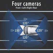 BAIDELUO Dashcam haute définition 1080P 4 canaux, capable d'enregistrer à l'avant, à l'intérieur et à l'arrière du véhicule, avec une carte mémoire 32 Go en option. Elle supprime automatiquement les anciennes vidéos en boucle et verrouille la vidéo automatiquement en cas de collision grâce à un capteur de gravité