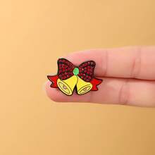Christmas Bell Enamel Brooch Pin Fashion Decorative Brooches Ornaments Lapel Bag Badges Jewelry Gifts Stocking Stuffers - Multicolor - View 7