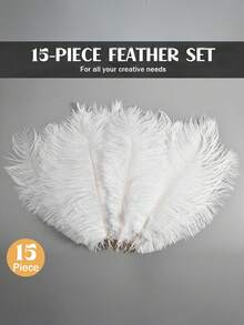 5/15 buc pene de struț sintetice de 25-30 cm, potrivite pentru decorul piesei centrale de masă de nuntă, decorul fundalului de nuntă, buchete, confecționarea bijuteriilor, nuntă DIY, Ziua Îndrăgostiților, hotel, decorul casei, decorul de masă, artizanat, accesorii vestimentare, decorul tortului etc. - Multicolor - Vizualizare 10