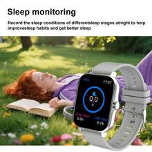 2件套，适用于女士的1.83英寸智能手表，配有硅胶表带、高清显示屏、通话、短信接收、多种运动模式、音乐播放功能，兼容iOS和安卓系统，附赠心形手环，适合日常佩戴、节日庆典、馈赠亲友、户外活动、上学等各种场合。 - 彩色 - 查看 9