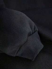 Sudadera hoodie sweatshirt dama mujer gorro capucha manga larga estampado corazón tipo mezclilla otoño invierno - Negro - Ver 3