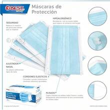 Cubrebocas Azul 200 piezas, Mascarilla Desechable Termosellada Tricapa, Tapabocas con 200 Piezas con Ajustador Nasal Oculto y Tecnologa Ligera de Filtrado Efectivo - Azul - Ver 4