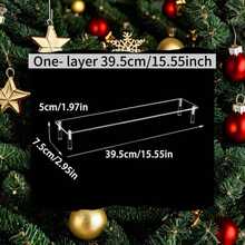 1 Desktop Transparent Acrylic Christmas Decoration Staircase Display Rack, Christmas Party Desktop Acrylic Trapezoidal Creative Decoration Decoration Ornament, Miscellaneous Items Staircase Display Shelf - Clear - View 27