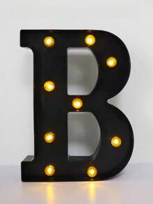 1pc 21.8cm/8.58in Holiday Party Lighting Decor, Christmas Decoration Light, Outdoor LED Light, Digit 0-9, Letter A-Z, Christmas Decoration Digit Light, Holiday Accessories, Wedding Birthday Party Supplies, Room Scene Decor - Black - View 21