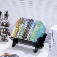 1pc Transparent Plastic CD/Book Stand, CD Storage Rack Holds Up To 48 CDs, Book Stand - Multicolor - View 8