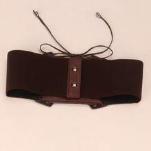 1pc Vintage Women's Wide Waist Belt, Elastic Waist Cincher, Plus Size - Multicolor - View 6