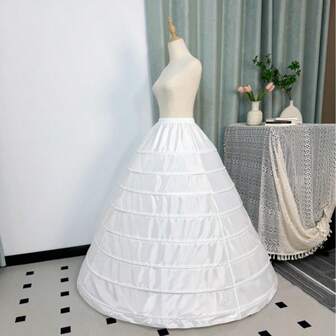 New 8-Hoop Women's Petticoat, Enlarged & Extended For Wedding Dress