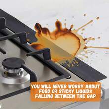 2pcs Stove Counter Cover Kitchen Seal, Organic Silicon High Temperature Resistant Kitchen Gap Strip,Stove Top Seal, Oil And Dirt Resistant Gas Stove Gap Soft Sealing Strip Silicone Gap Plug Kitchen Stove Counter Gap Cover - Flexible Stove Space Filler,Silicone Kitchen Stove Counter Gap Cover Long & Wide Gap Filler (2 Packs) Seals Spills Between Counters, Stovetops, Washing Machines, Oven, Washer,Heat-Resistant And Easy Clean