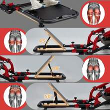 YODOLLA Hip Thrust Machine With Adjustable Footboard, 800LBS Plate-Loaded Glute Bridge Machine With Weight Holder, Heavy Duty Home Gym Butt Muscle Building And Shaping - 紅色 - 查看 5
