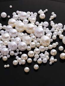 1 盒时尚圆珠，4/6/8/10 毫米 ABS 仿珍珠，DIY 手工制作套件手链珍珠串项链首饰制作工艺装饰