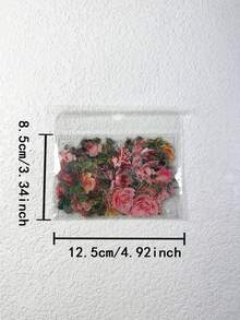 100pcs/Pack Vintage Rose Bouquet Stickers, Scrapbooking DIY Decoration Stickers - Multicolor - View 2