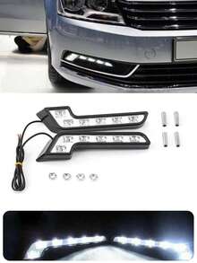 LED Daytime Running Light Kits 2PCS 12V L Shaped Driving Lamp Daytime Running Fog Light Durable Waterproof Car LED Lamp