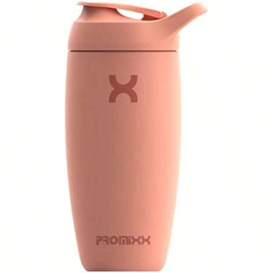 Promixx Pursuit - Botella de agua aislada de acero inoxidable y taza de licuadora, 18 onzas, color verde pasto marino(Coral) - Multicolor - Ver 1